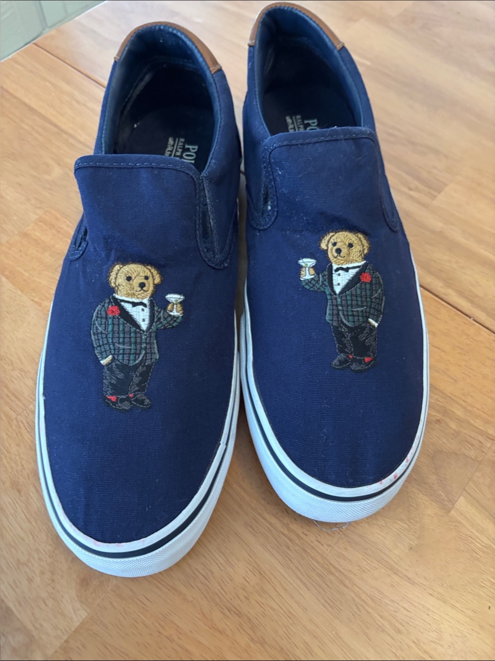 Polo Ralph Lauren Men’s Bear Thompson Blue Loafers ~ Men’s 13D ~